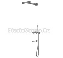 Душевой комплект Abber Perfekte 316 AF8A50BGG С ВНУТРЕННЕЙ ЧАСТЬЮ, брашированная оружейная сталь