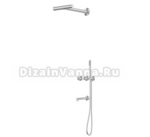 Душевой комплект Abber Perfekte 316 AF8A50BST С ВНУТРЕННЕЙ ЧАСТЬЮ, брашированная сталь