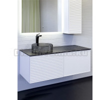 Тумба с раковиной Comforty Геленджик 120 подвесная, матовая белая, c раковиной Comforty CF21004