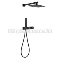 Душевой комплект Abber Rund AF8718B С ВНУТРЕННЕЙ ЧАСТЬЮ, матовый черный