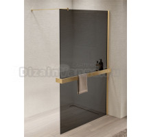 Душевая перегородка Vincea Walk-in HR VSW-1HR900CGG 90 см, профиль матовое золото, стекло тонированное