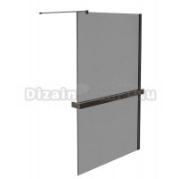 Душевая перегородка Vincea Walk-in HR VSW-1HR900CGGM 90 см, профиль вороненая сталь, стекло тонированное