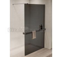 Душевая перегородка Vincea Walk-in HR VSW-1HR110CGGM 110 см, профиль вороненая сталь, стекло тонированное