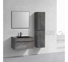 Мебель для ванной комнаты Vincea Chiara 80 камень, раковина черная