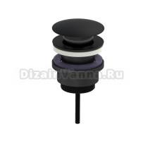 Донный клапан для раковины Oliveeka OL-SS07-MB универсальный, матовый черный