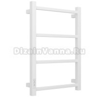 Полотенцесушитель электрический Стилье Формат 26 30527-6040 60x45 см, подключение слева, скрытое подключение слева, матовый белый, лесенка
