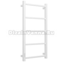 Полотенцесушитель электрический Стилье Формат 26 30527-8040 80x45 см, подключение слева, скрытое подключение слева, матовый белый, лесенка
