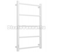 Полотенцесушитель электрический Стилье Формат 26 30527-8050 80x55 см, подключение слева, скрытое подключение слева, матовый белый, лесенка