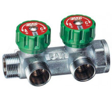 Коллектор FAR FK 3825 C1 1" НР x 1" ВР, 2 выхода М24х19 FAR