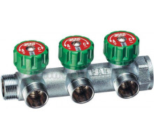 Коллектор FAR FK 3850 C34 3/4" НР x 3/4" ВР, 3 выхода М24х19 FAR