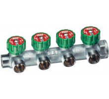 Коллектор FAR FK 3856 C34 3/4" НР x 3/4" ВР, 4 выхода М24х19 FAR