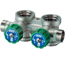Коллектор FAR FK 3752 C34 3/4" НР x 3/4" НР, 2 выхода, параллельный, левый