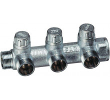 Коллектор FAR FK 3900 C1 1" НР x 1" ВР, 3 выхода М24х19 FAR