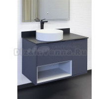 Тумба с раковиной Comforty Джанкой 90 подвесная, антрацит