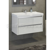 Тумба с раковиной Comforty Дублин 90 подвесная, белый глянец