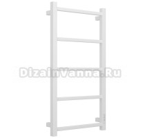 Полотенцесушитель электрический Стилье Формат 26 30526-8040 80x45 см, подключение справа, скрытое подключение справа, матовый белый, лесенка