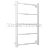 Полотенцесушитель электрический Стилье Формат 26 12526-8050 80x55 см, подключение справа, скрытое подключение справа, глянцевый белый, лесенка