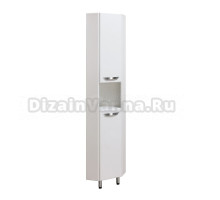 Шкаф-пенал для ванной Runo Эконом мебель 30 R угловой, белый