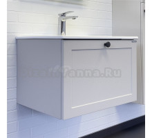 Тумба с раковиной Comforty Ереван 60 подвесная, серый шёлк