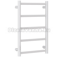 Полотенцесушитель электрический Стилье Формат 27 12529-6040 60x45 см, подключение слева, скрытое подключение слева, глянцевый белый, лесенка