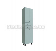 Шкаф-пенал для ванной Runo Эконом мебель 50 R бирюзовый