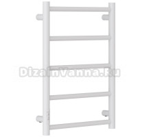 Полотенцесушитель электрический Стилье Формат 27 30529-6040 60x45 см, подключение слева, скрытое подключение слева, матовый белый, лесенка