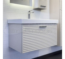 Тумба с раковиной Comforty Касабланка 80 подвесная, серый шёлк