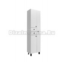 Шкаф-пенал для ванной Runo Эконом мебель 50 R матовый белый