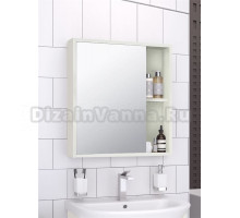 Зеркало-шкаф Runo Эко 52, белое