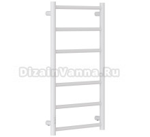 Полотенцесушитель электрический Стилье Формат 27 30529-8040 80x45 см, подключение слева, скрытое подключение слева, матовый белый, лесенка