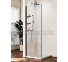 Душевая перегородка Vincea Walk-in WS VSW-1HWS110CLGM 110 см, профиль вороненая сталь, стекло прозрачное