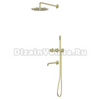 Душевой комплект Abber Wasser Kreis 316 AF8150BG С ВНУТРЕННЕЙ ЧАСТЬЮ, брашированное золото