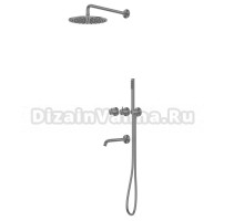 Душевой комплект Abber Wasser Kreis 316 AF8150BGG С ВНУТРЕННЕЙ ЧАСТЬЮ, брашированная оружейная сталь