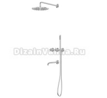 Душевой комплект Abber Wasser Kreis 316 AF8150BST С ВНУТРЕННЕЙ ЧАСТЬЮ, брашированная сталь