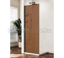 Душевая перегородка Vincea Walk-in WS VSW-1HWS100GSB 100 см, профиль матовый черный, стекло янтарь