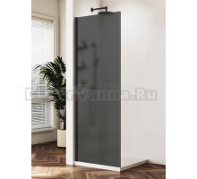 Душевая перегородка Vincea Walk-in WS VSW-1HWS900GFB 90 см, профиль матовый черный, стекло матовое тонированное