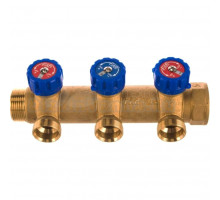 Коллектор FAR FK 3827 C11403 1 1/4" НР x 1 1/4" ВР, 3 выхода М33х1,5 FAR