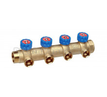 Коллектор FAR FK 3827 C11404 1 1/4" НР x 1 1/4" ВР, 4 выхода М33х1,5 FAR