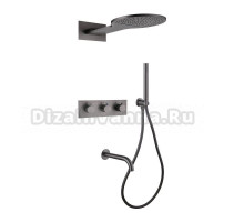 Душевой комплект Abber Wasser Kreis AF8150NG С ВНУТРЕННЕЙ ЧАСТЬЮ, никель