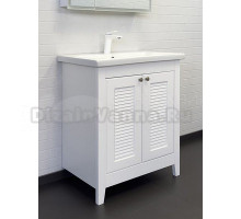 Тумба с раковиной Comforty Классик 70 напольная, матовая белая