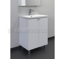 Тумба с раковиной Comforty Лима 60Н напольная, матовая белая