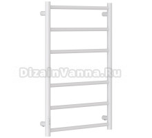 Полотенцесушитель электрический Стилье Формат 27 12529-8050 80x55 см, подключение слева, скрытое подключение слева, глянцевый белый, лесенка