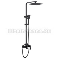 Душевая стойка Abber Wasserfall AF8616BL матовая черная