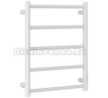 Полотенцесушитель электрический Стилье Формат 27 12528-6050 60x55 см, подключение справа, скрытое подключение справа, глянцевый белый, лесенка