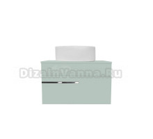 Тумба под раковину со столешницей Runo Вудлайн 65 оливковая