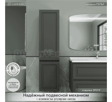 Шкаф-пенал для ванной Caprigo Wales 40 L графит