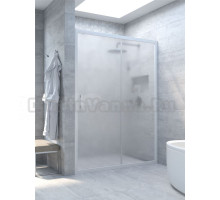 Душевая дверь в нишу Vegas Glass ZP Novo h2000 120 01 10 120 см, профиль белый, стекло сатин