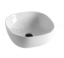 Накладная раковина Alcora Aron 41 207-416838 глянцевая белая, квадратная