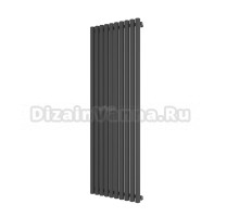 Радиатор стальной трубчатый Faberg Steelion 1.50 вертикальный, 10 секций, дизайнерский, боковое проходное подключение, серый антрацит RAL 7016