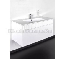 Тумба с раковиной Comforty Мадрид 100 подвесная, матовая белая